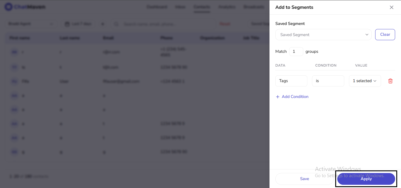 Apply in Add to Segments (outlined)