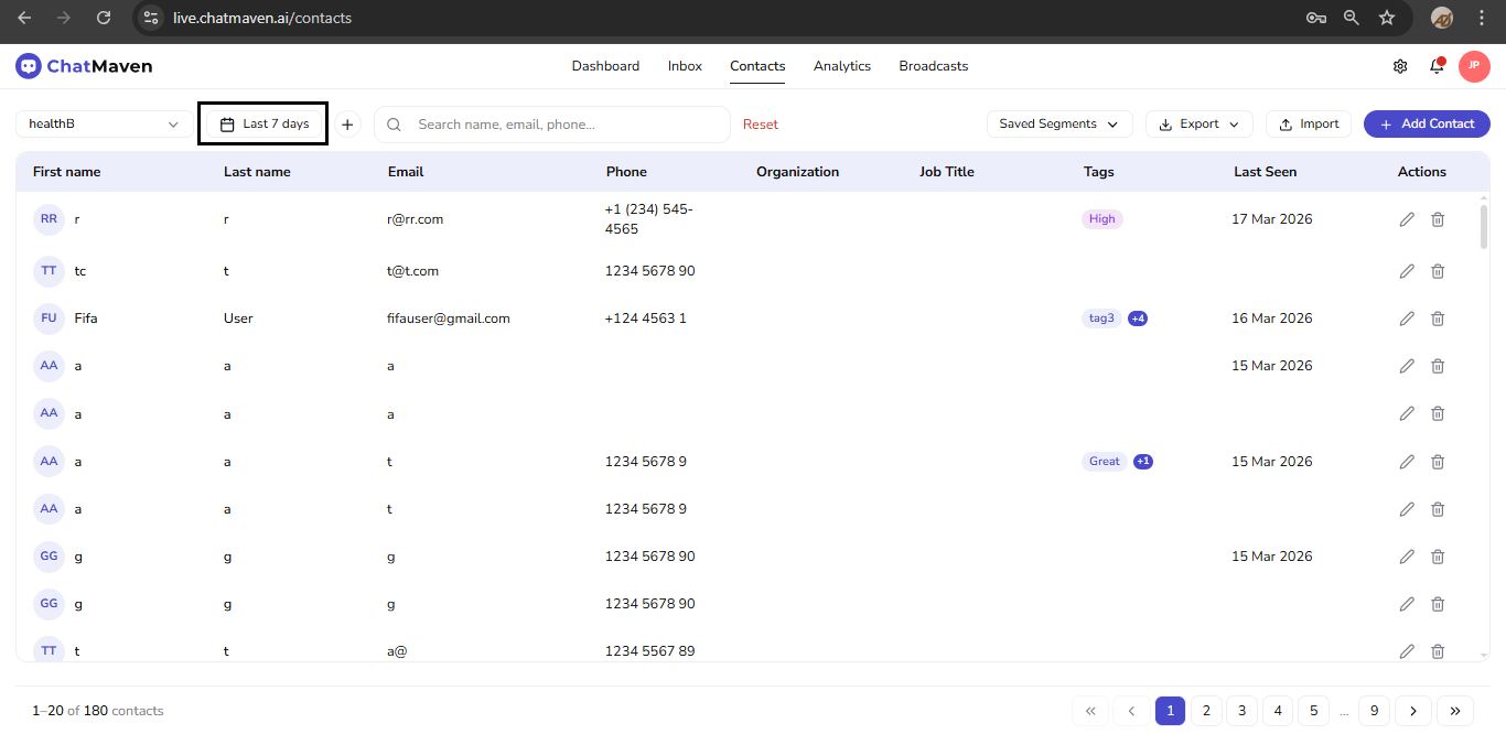 Date range (outlined)