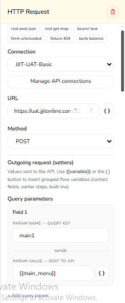 HTTP Request — query parameters and headers