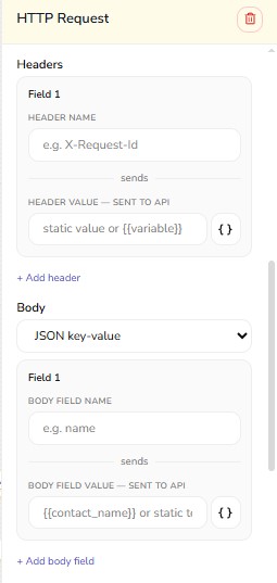 HTTP Request — request body